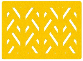 Kit 02 Jogo Americano de Feltro Formas Amarelo 29x39 cm  - D'Rossi