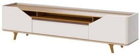 Rack Refugio Off White Com Nature 2 Portas 1 Gaveta 180cm - 79145 Sun House