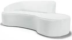 Sofá Living 4 Lugares 300cm Braço Esquerdo Mozart D06 Sintético Branc