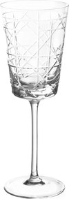 Taça de Cristal Lapidado Casa de Bragança P/ Vinho Tinto 340ml Incolor