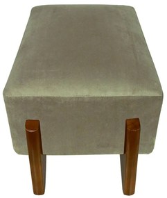 Banquinho Acolchoado Evo Retangular Peach Veludo em Várias Cores - Cru