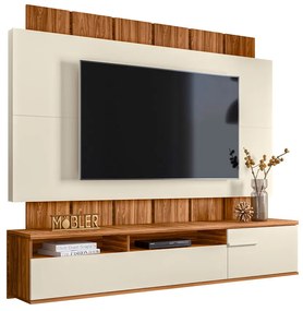 Home Suspenso Ripado 181cm Colorado Tv até 70 Mel/Off White G44 - Gran Belo