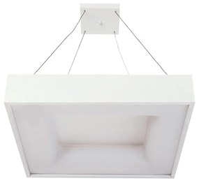 Pendente Belize 36X36Cm Led 24,4W Bivolt / Base Fechada | Usina 19011/... (BT - Branco Texturizado, 3000k)