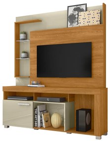 Estante de TV 50 Pol 160cm Sala de Estar Velora M20 - D'Rossi - Cumaru e Opala