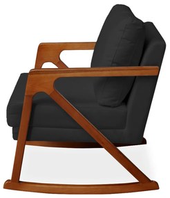 Poltrona Mona Amber Balanço Veludo Preto