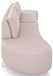 Sofá 3 Lugares 220cm Orgânico Pé Ferro Nagai Veludo Rose Z55 - Mpozena