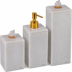 Conjunto 3 pçs Naturalle Cristal Dourado - Madrepérola - Gold  Madrepérola - Gold