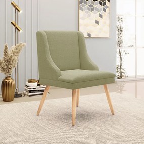 Cadeira Sala de Jantar Pé Palito Natural Kit 6 Liz Bouclê D03 - D'Rossi - Pistache