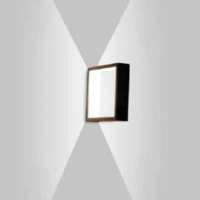 Arandela Puch Quadrada Interna 1Xpci Led 5W 30X5X30Cm | Usina 5744/30 (OL-F / CP-M - Verde Oliva Fosco / Champanhe Metálico, 220V)