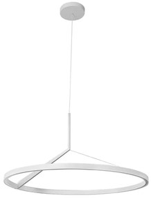 Pendente Led Dimerizavel Aluminio 30W 3000K Circle - BRANCO
