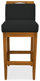 Kit 4 Banquetas Decorativa Elis Veludo Preto