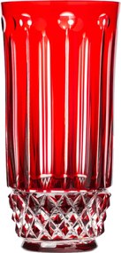 Copo de Cristal Lapidado Long Drink - Vermelho - 69 Vermelho - 69
