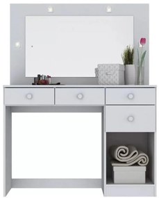 Penteadeira Camarin Led Com Espelho 1 Porta 4 Gavetas