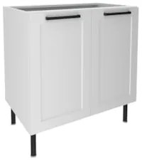 Balcão Cozinha 80cm Com 2 Portas 1 Prateleira Zaya Branco T01 - Mpozen
