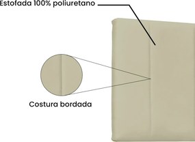 Painel Arizona Para Cama Box King 195 cm Corino S04 - D'Rossi - Bege