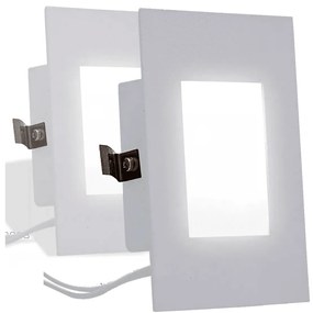 Kit 10 Balizador Luminária Parede Embutir Caixa 4x2 Escada Lâmpada LED G9 Branco