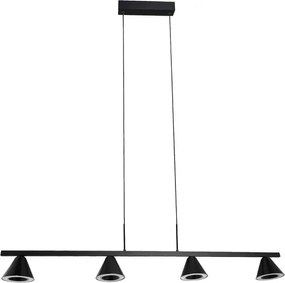 Pendente Led Metal Aluminio 38W 3000K Flora - PRETO