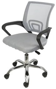 Cadeira Office Osorno Tela Mesh Cinza e Preto Base Cromada - 66622 Sun House