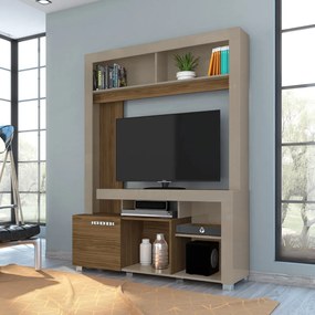 Estante de TV 50 Pol 136cm Sala de Estar Mervan M20 - D'Rossi - Fendi e Naturale