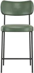Banqueta Cozinha Média Milli Sintético Verde A14            - Mpozenat