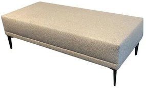 Recamier Banco Live Tecido Boucle Cinza com Base Aço Preto 140 cm - 72345 Sun House