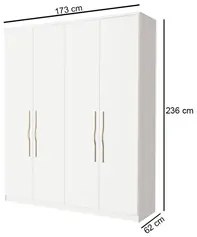 Guarda Roupa Solteiro Slow Motion Spazio F08 Branco - Mpozenato