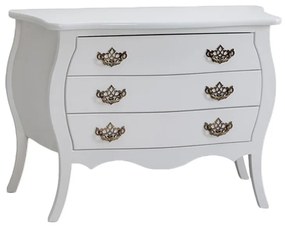 Cômoda Bombê 3 Gavetas Titanium - Wood Prime FS 229063