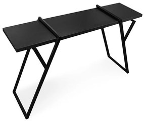 Aparador Sala Industrial Brooklyn Base Metal Preto L06 - D'Rossi