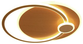 Plafon Cedro Ø47X6Cm Led 58W 3000K Bivolt Alumínio E Acrílico - Amadei...