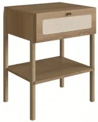 Mesa de Cabeceira Com 1 Gaveta Pés Madeira Arlo A10 Hanover - Mpozenat