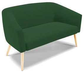 Sofá Namoradeira e Poltrona Pé Palito Natural  Stella Veludo D03 - D'Rossi - Verde