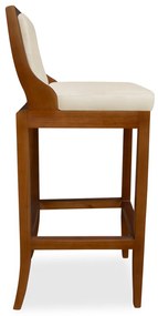 Banqueta Decorativa Josi Veludo Bege