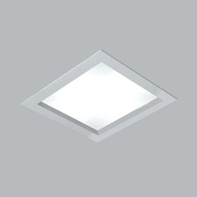 Luminária De Embutir Magnum Quadrado 38X38X10Cm 4L E27 | Usina 3600/38 (MR-T - Marrom Texturizado)