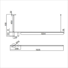 Pendente Let 02 Foco 61,8X11,5X150,4Cm Led 37W - Usina 19770/1500 (OL-F - Verde Oliva Fosco, 3000k)