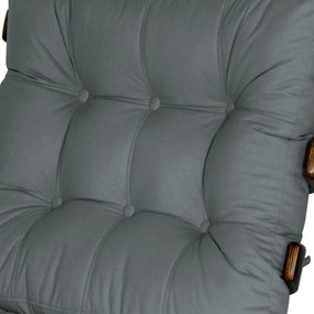 Kit 2 Poltronas Costela Com 2 Puff Costela Suede Cinza