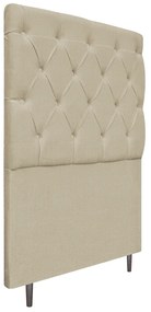 Cabeceira Estofada Liverpool 90 cm Solteiro Linho Bege - ADJ Decor