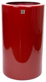 Vaso Decorativo Cilindro Vermelho Lira 70x34x34 cm - D'Rossi