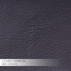 Kit 2 Puff Decorativo Sala de Estar Costela Couro Marrom G34 - Gran Belo
