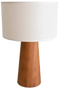 Abajur Conico Madeira Imbuia 30Cm