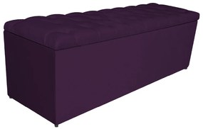 Calçadeira Estofada Liverpool 195 cm King Size Suede Roxo - ADJ Decor