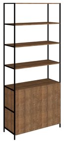 Estante Multiuso Steel Quadra 02 Portas Estilo Industrial Vermont e Preto - D'Rossi