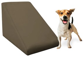 Rampa Pet Almofadada Veludo Cores para Cachorros e Gatos Rampinha Pet - Marrom