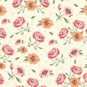 Papel de parede adesivo floral colorido