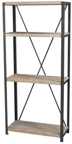Estante Houston Madeira Driftwood Estrutura Grafite 179cm -64113 Sun House