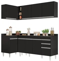 Armário de Cozinha Modulado de Canto Direito 4 Peças CP41 Balcão com T