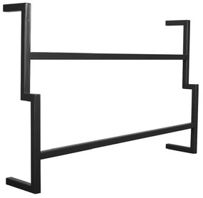 Porta Toalha de Banho Industrial Metálico Preto 60 cm - D'rossi