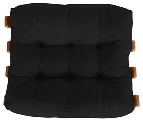 Puff Decorativo Sala de Estar Costela Rib Suede Preto
