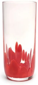 Copo Longo Multicor Coral Leitoso Colorido Murano Cristais Cadoro