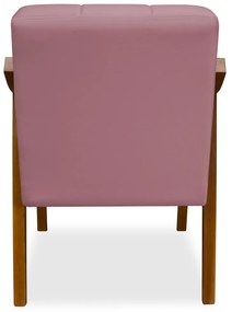 Poltrona Decorativa Vênus Veludo Rose