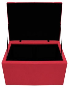 Calçadeira Copenhague 100 cm Solteiro Suede Vermelho - ADJ Decor